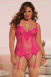 Midnight Magenta Bustier Set - STM9898X by Seven Til Midnight